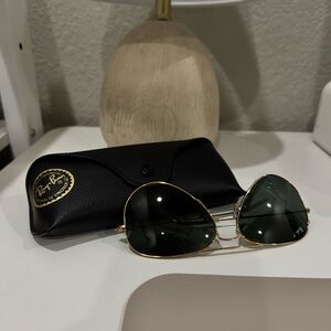Ray-Ban Gold Frame Polarized Sunglasses